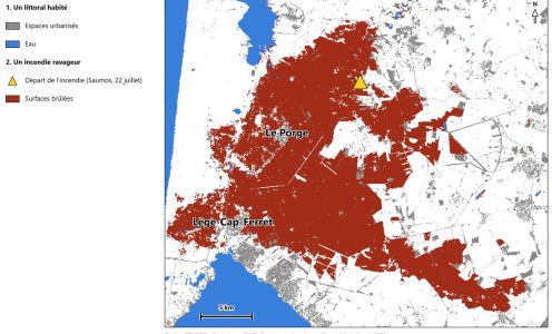 Croquis. Les incendies en Gironde en juillet 2026